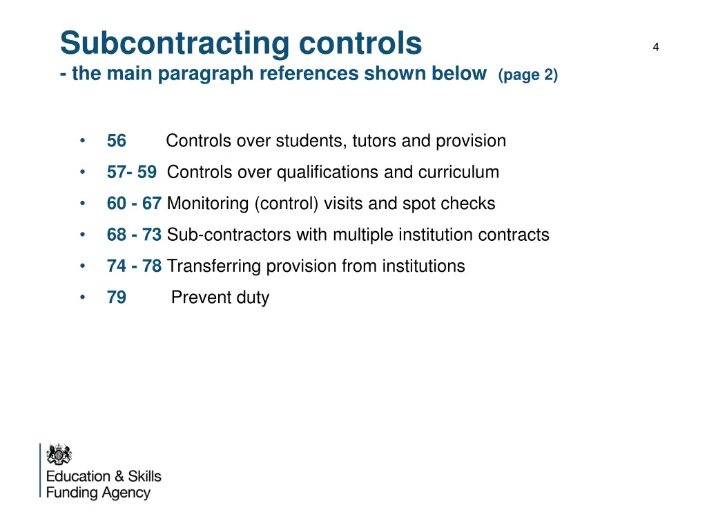 subcontracting controls the main paragraph 1