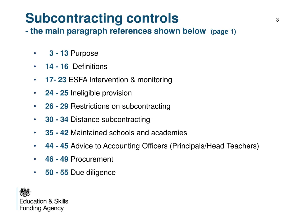 subcontracting controls the main paragraph
