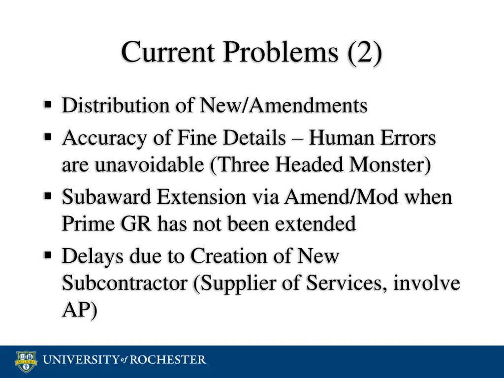 current problems 2