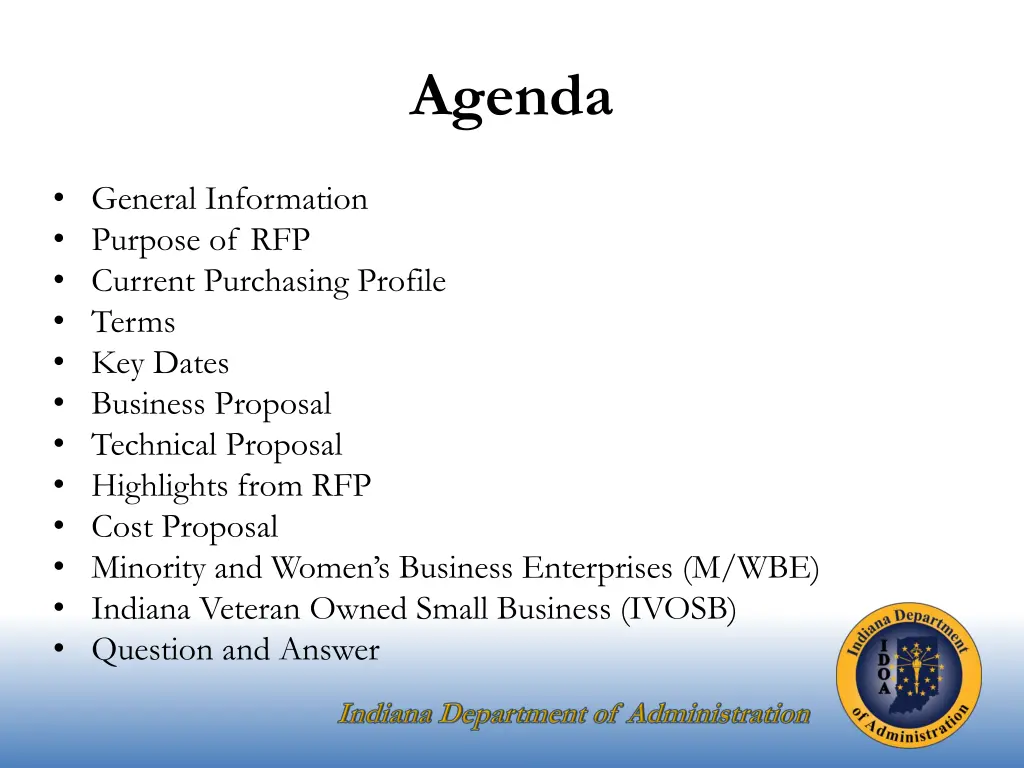 agenda
