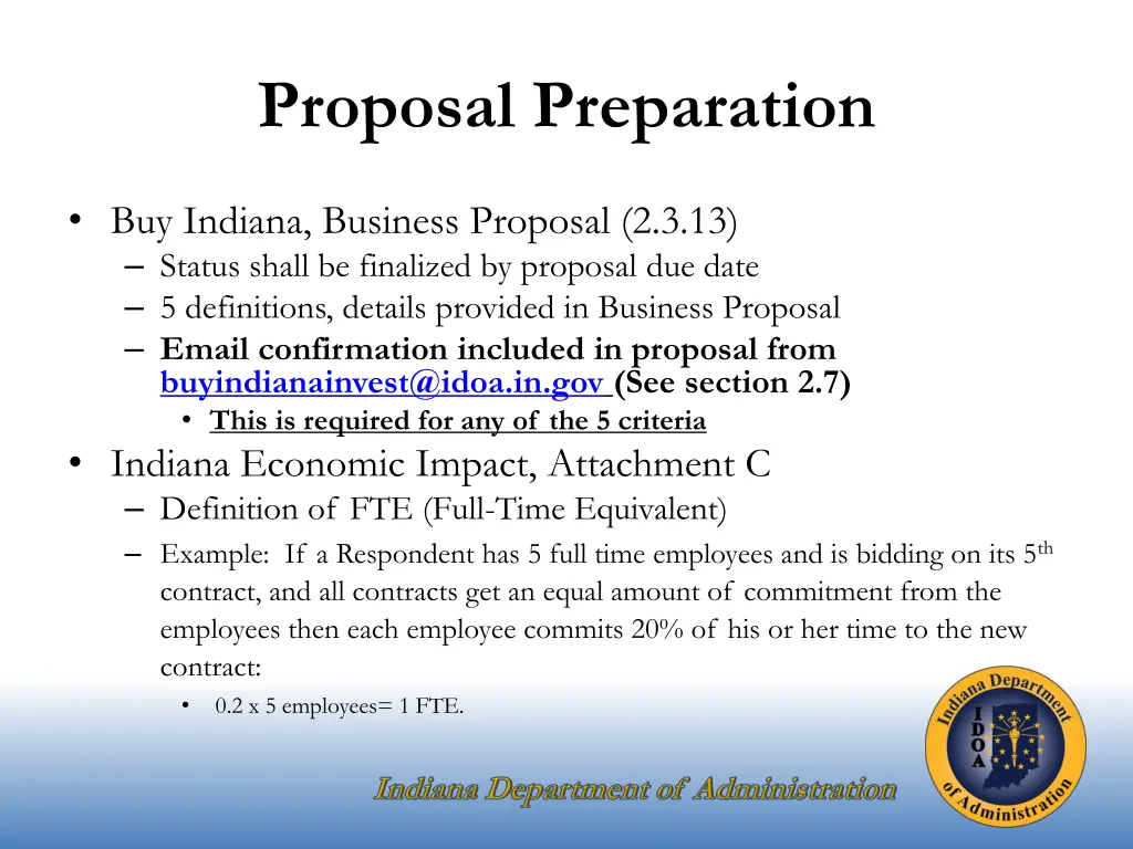 proposal preparation
