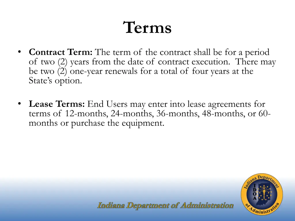 terms