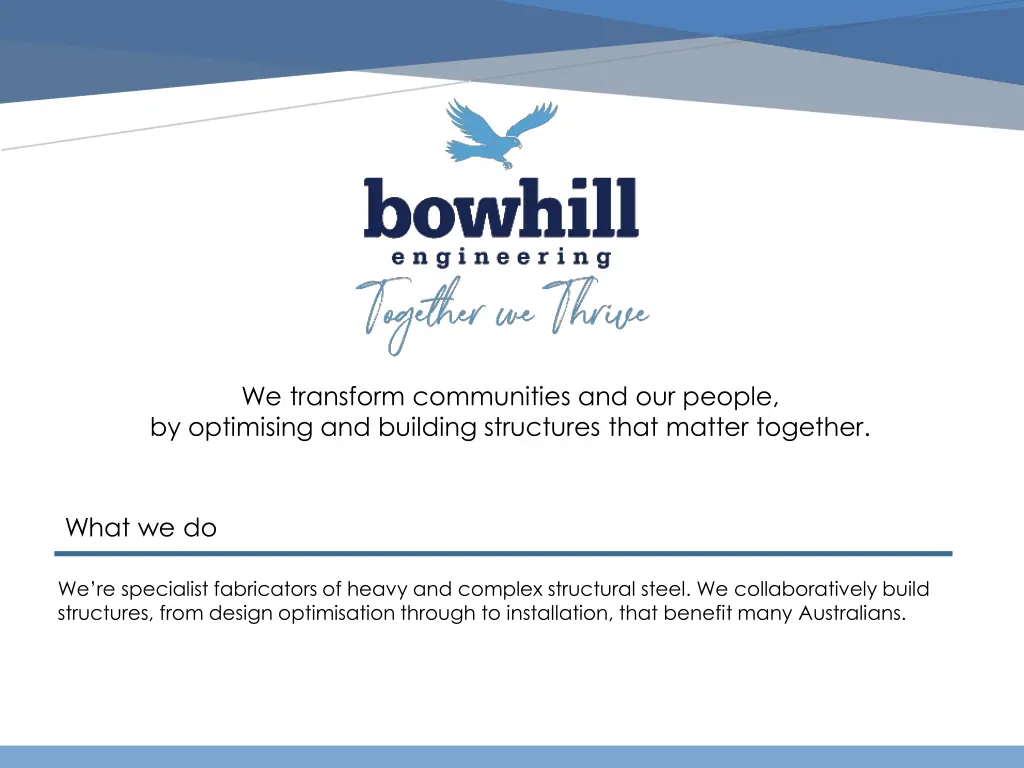 we transform communities and our people