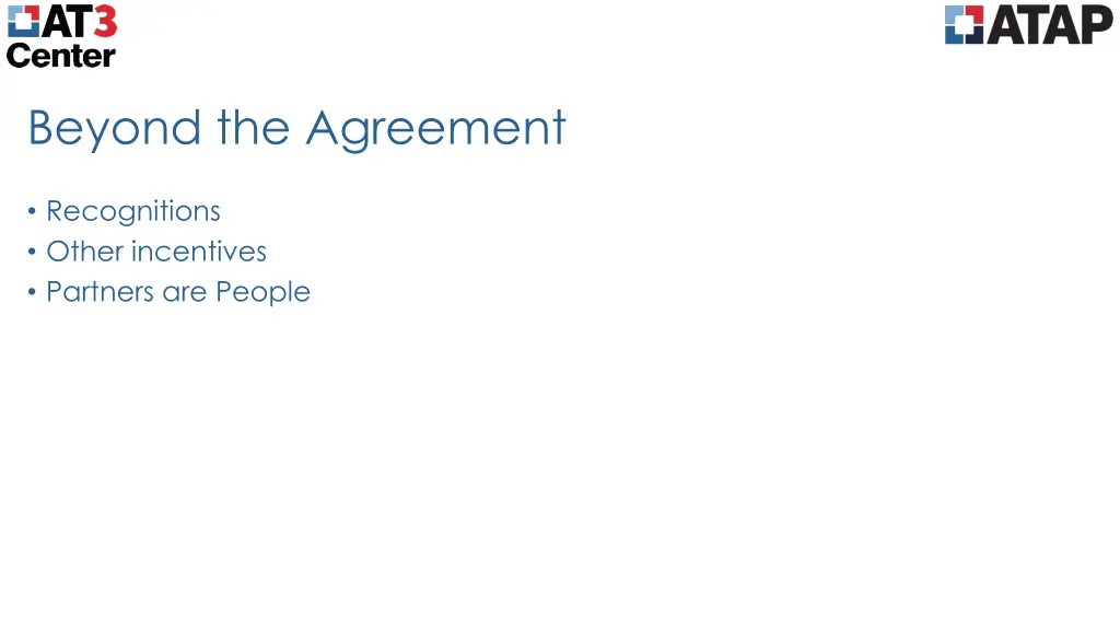 beyond the agreement