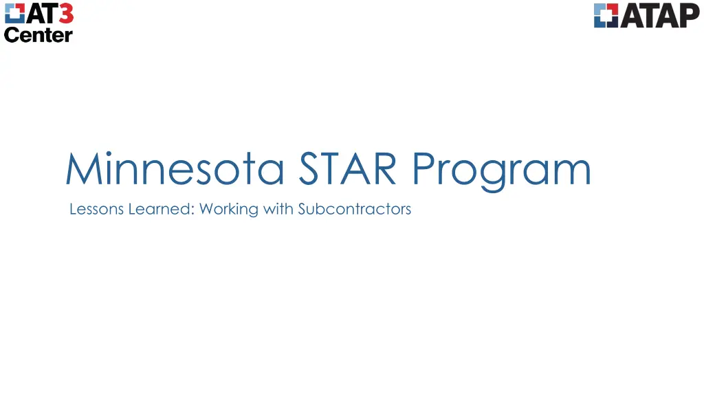 minnesota star program lessons learned working