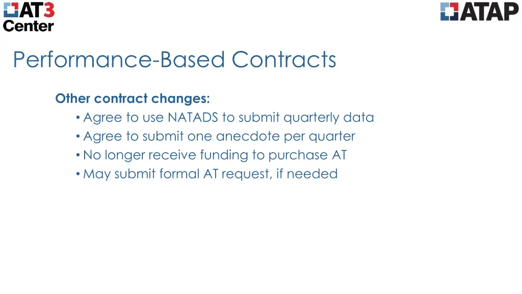 performance based contracts 1