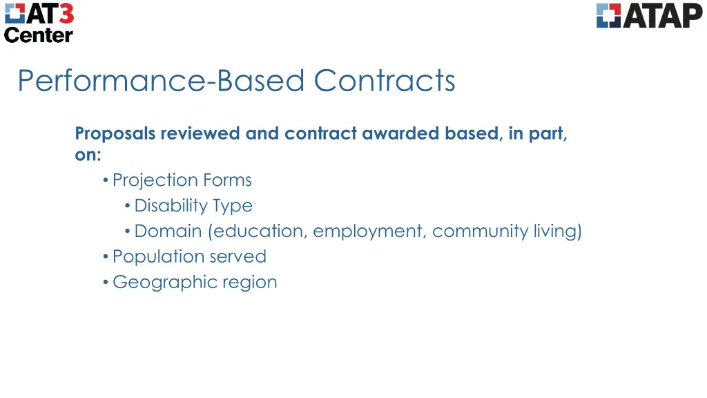 performance based contracts
