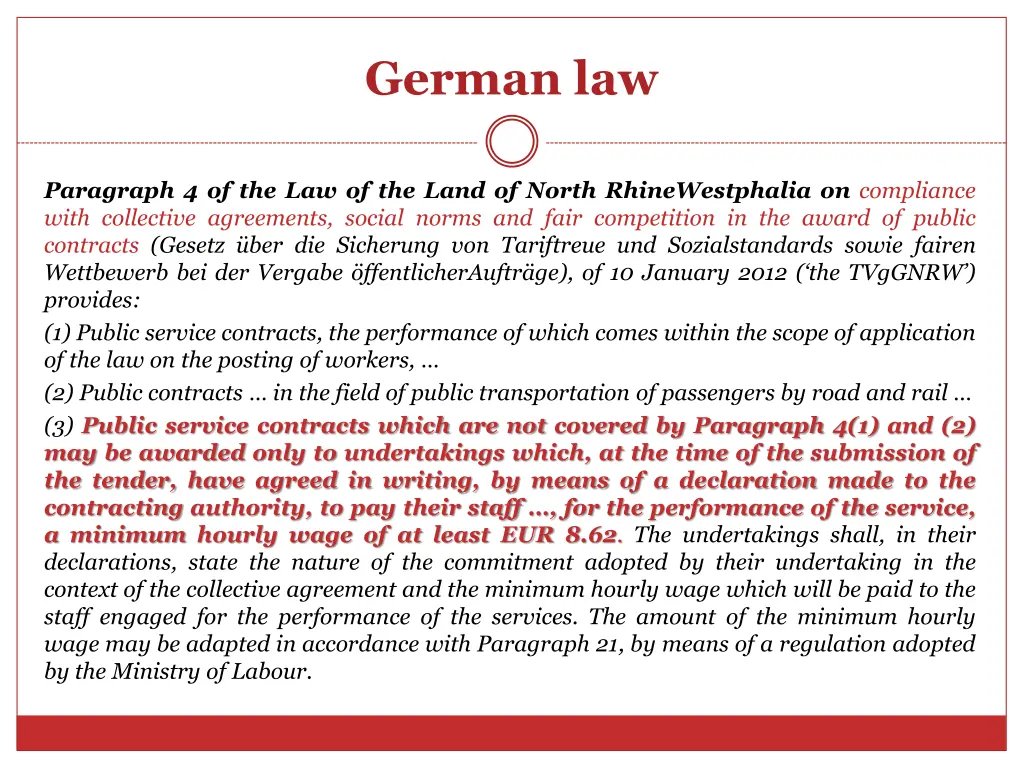 german law