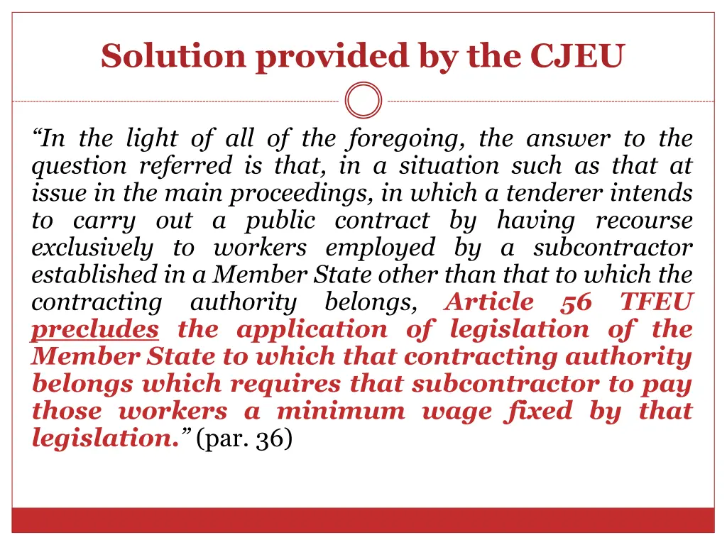 solution provided by the cjeu