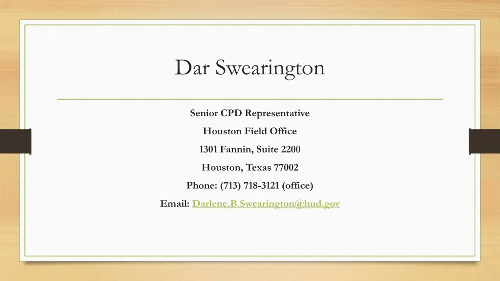 dar swearington