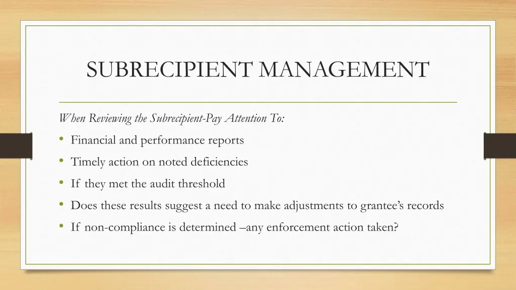 subrecipient management 3