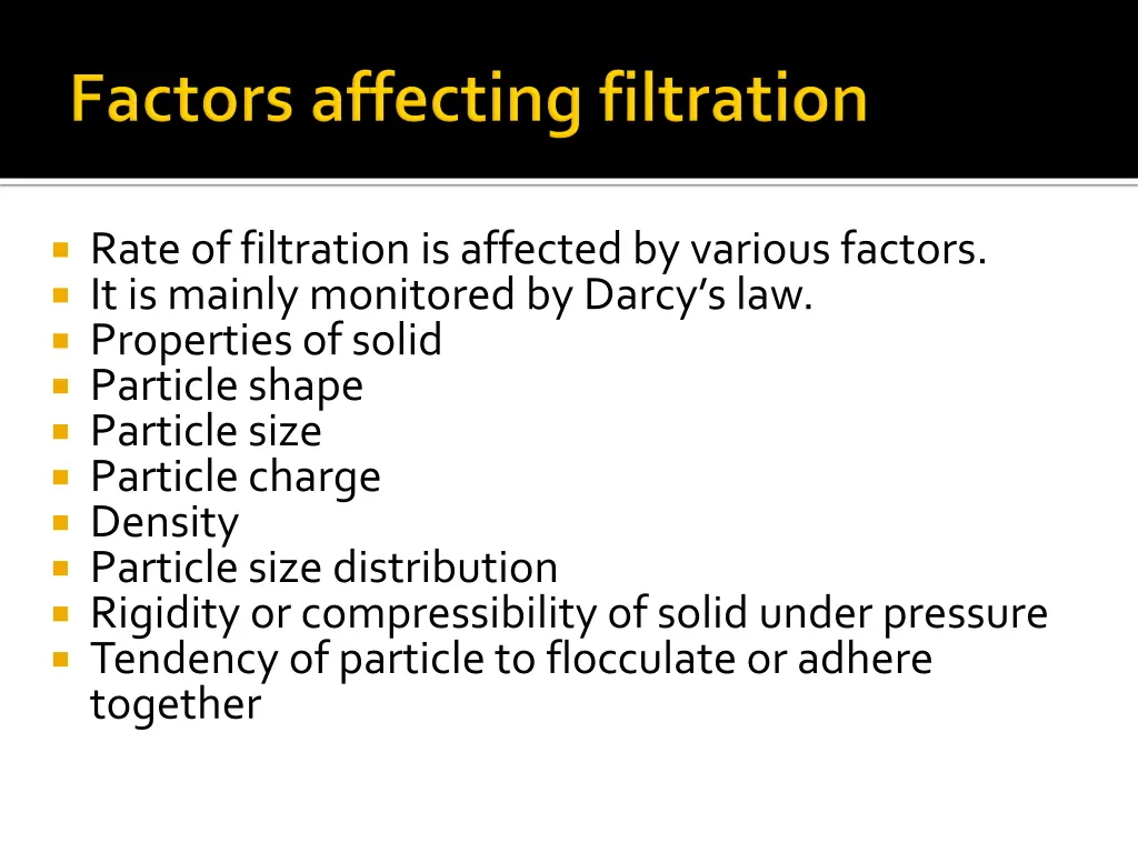 rate of filtration is affected by various factors