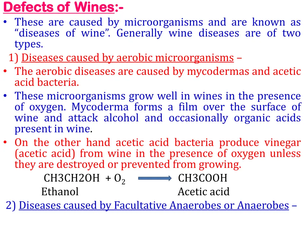 defects of wines defects of wines these
