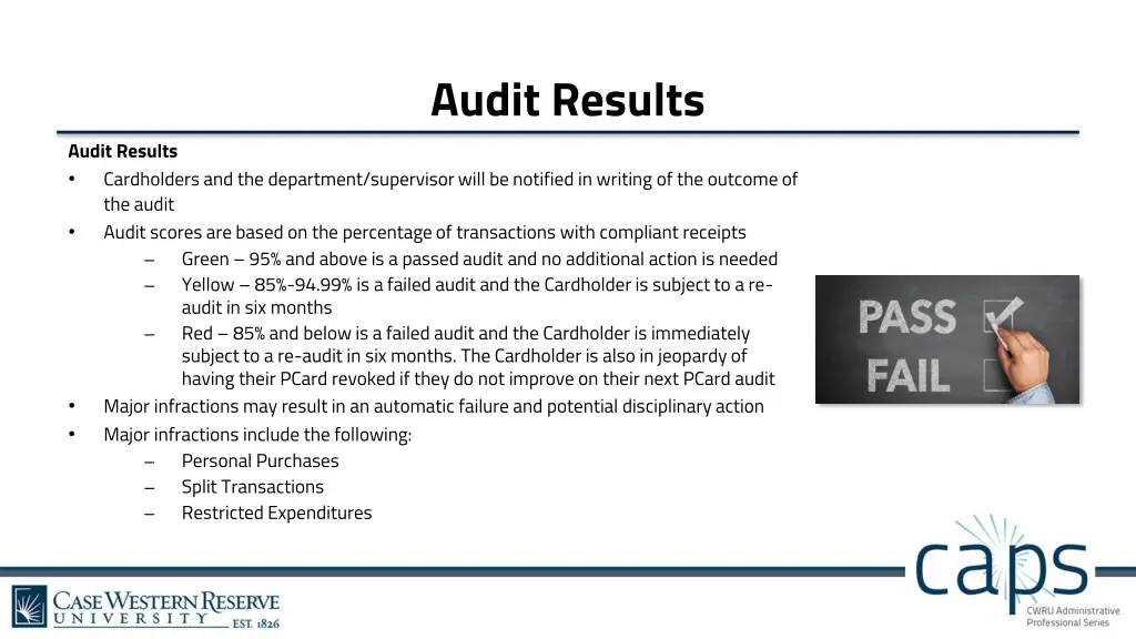 audit results