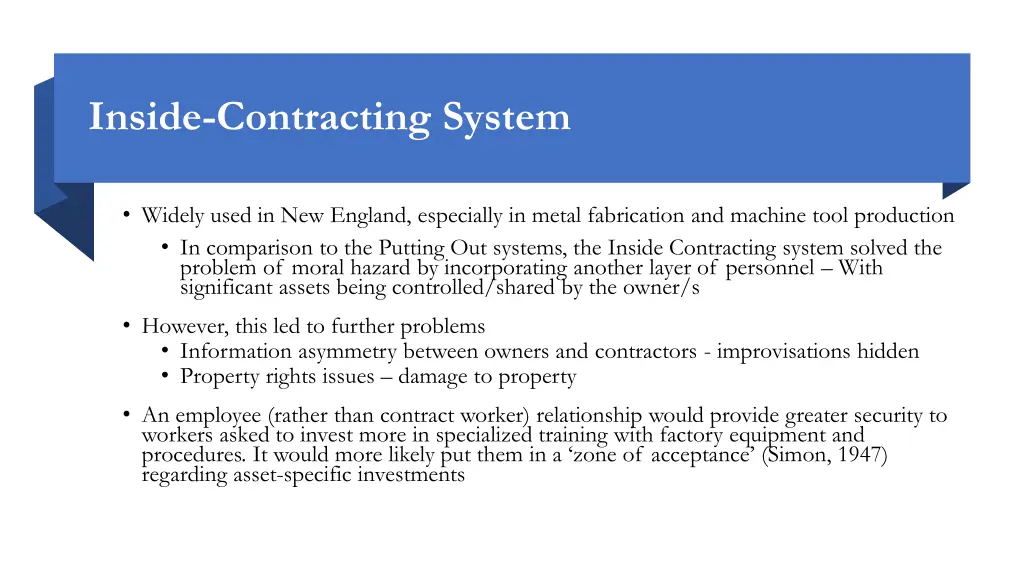 inside contracting system