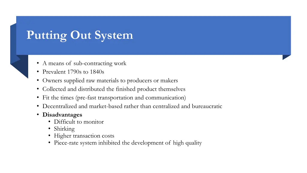 putting out system