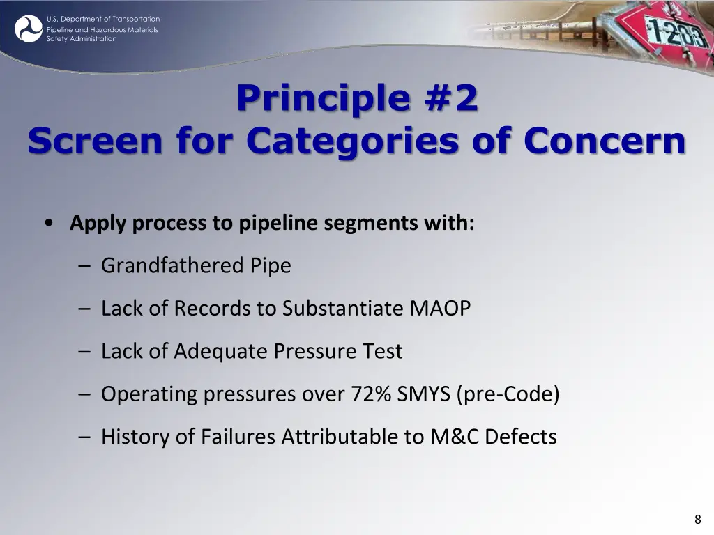 u s department of transportation pipeline 7