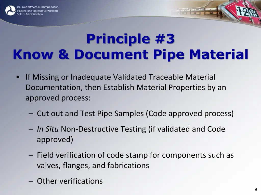 u s department of transportation pipeline 8