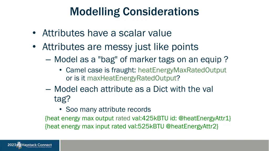 modelling considerations