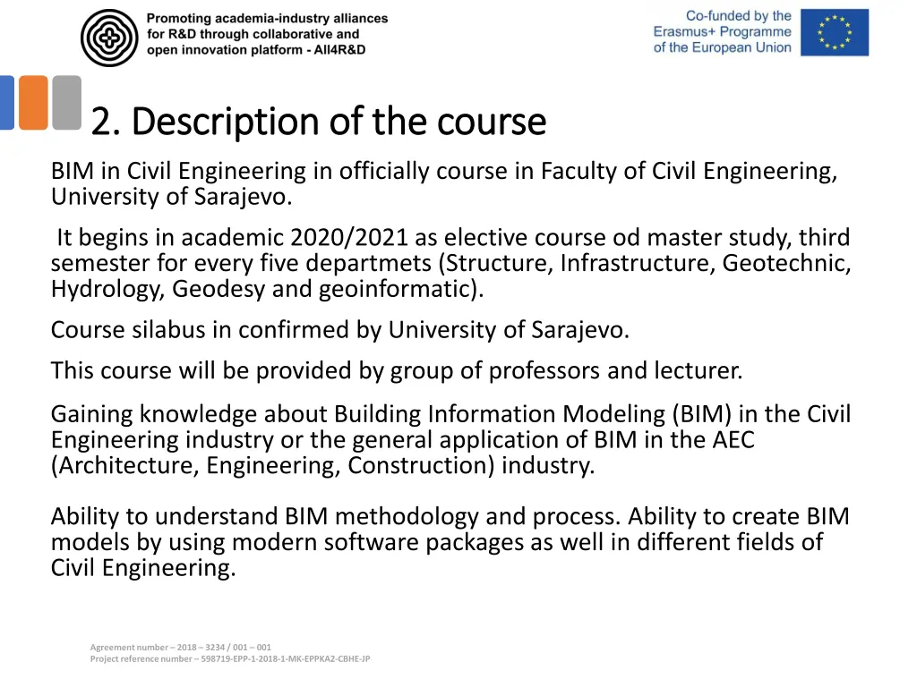 2 description of the course 2 description