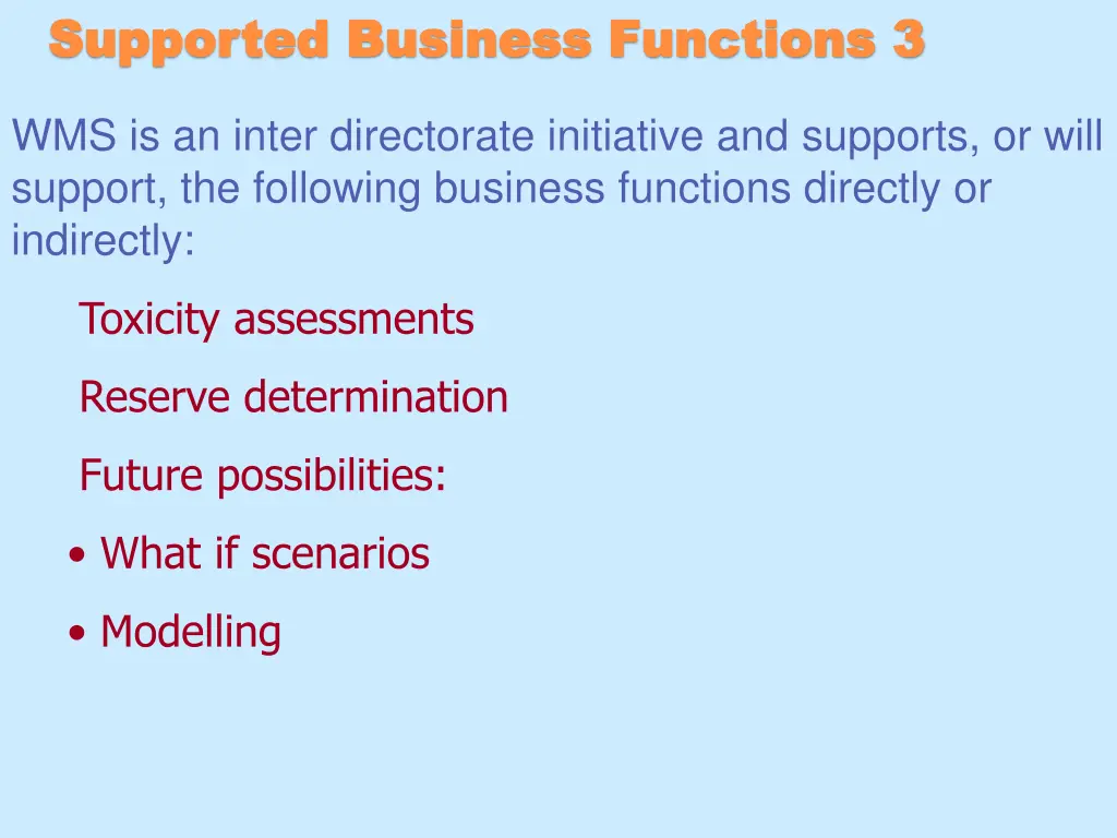 supported business functions 3 supported business