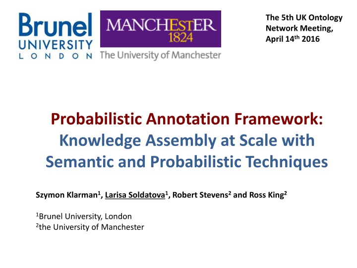 the 5th uk ontology network meeting april