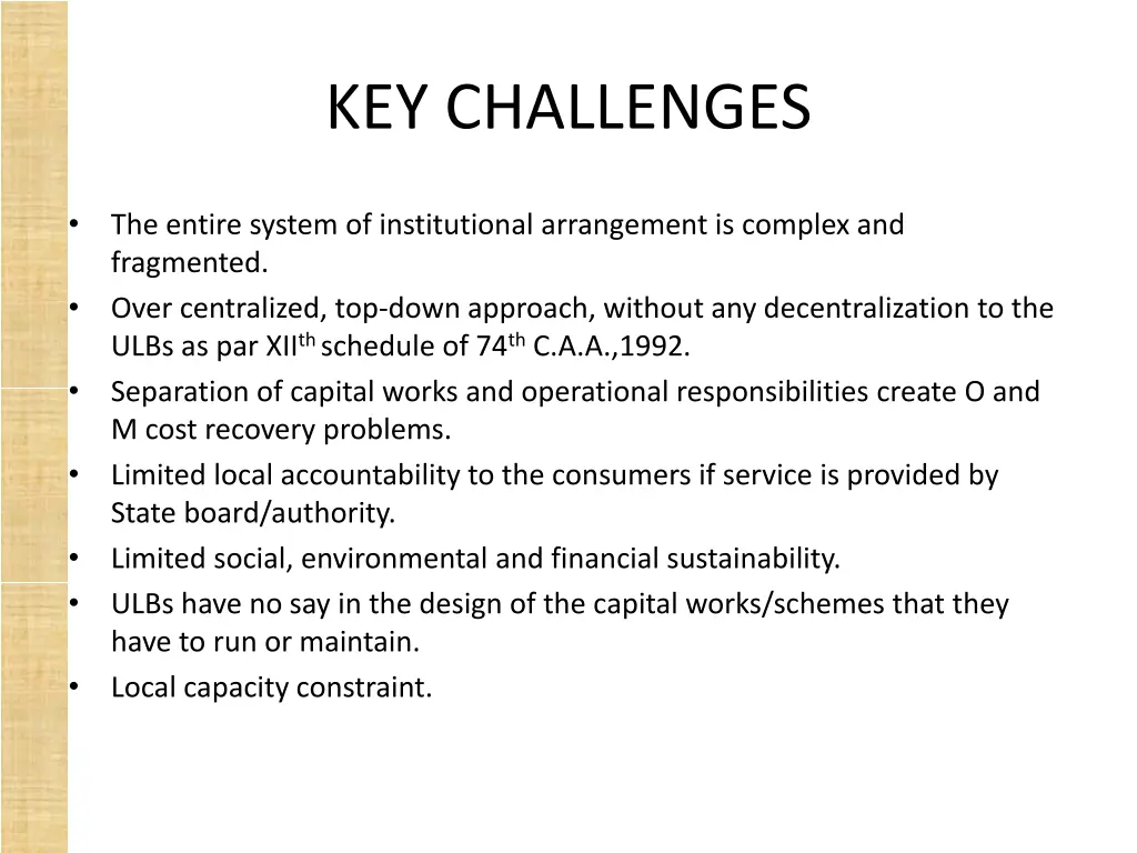 key challenges