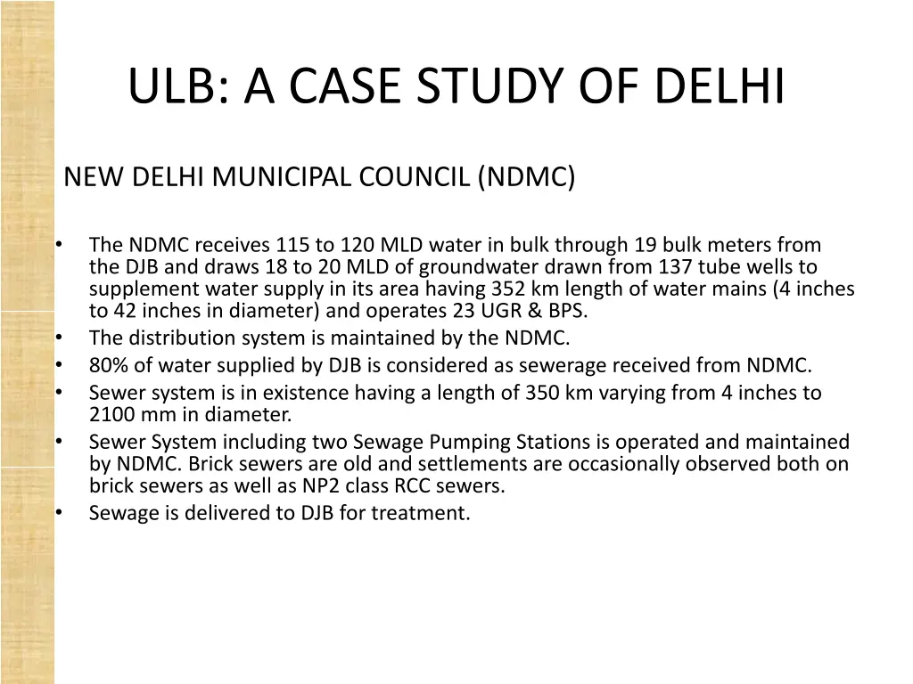 ulb a case study of delhi 1