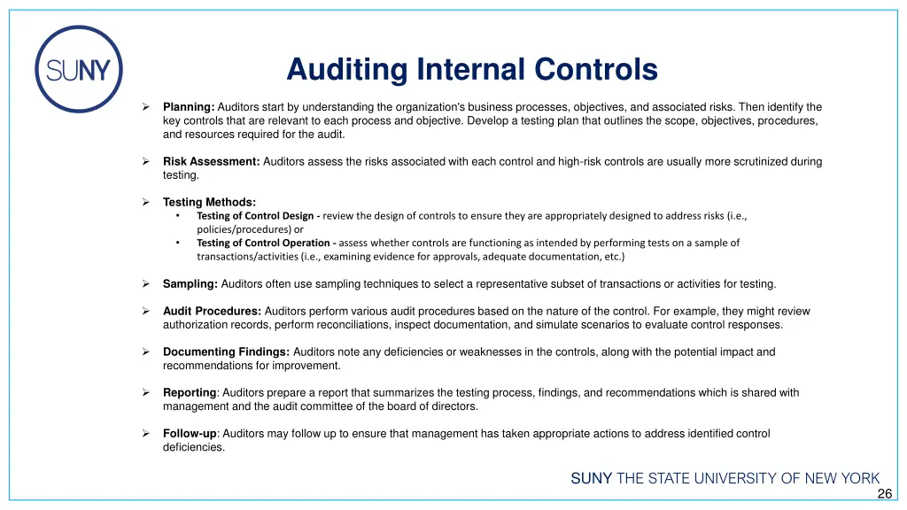 auditing internal controls