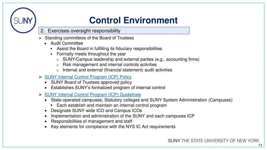 control environment 1