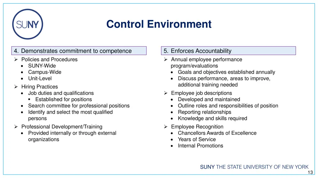 control environment 3