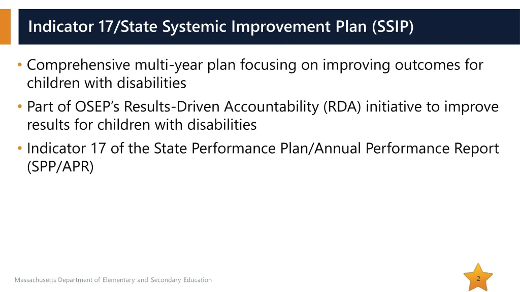 indicator 17 state systemic improvement plan ssip