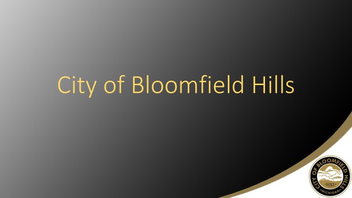 city of bloomfield hills