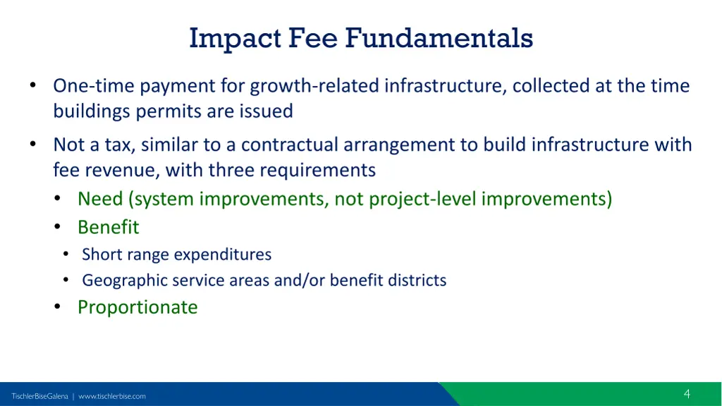 impact fee fundamentals