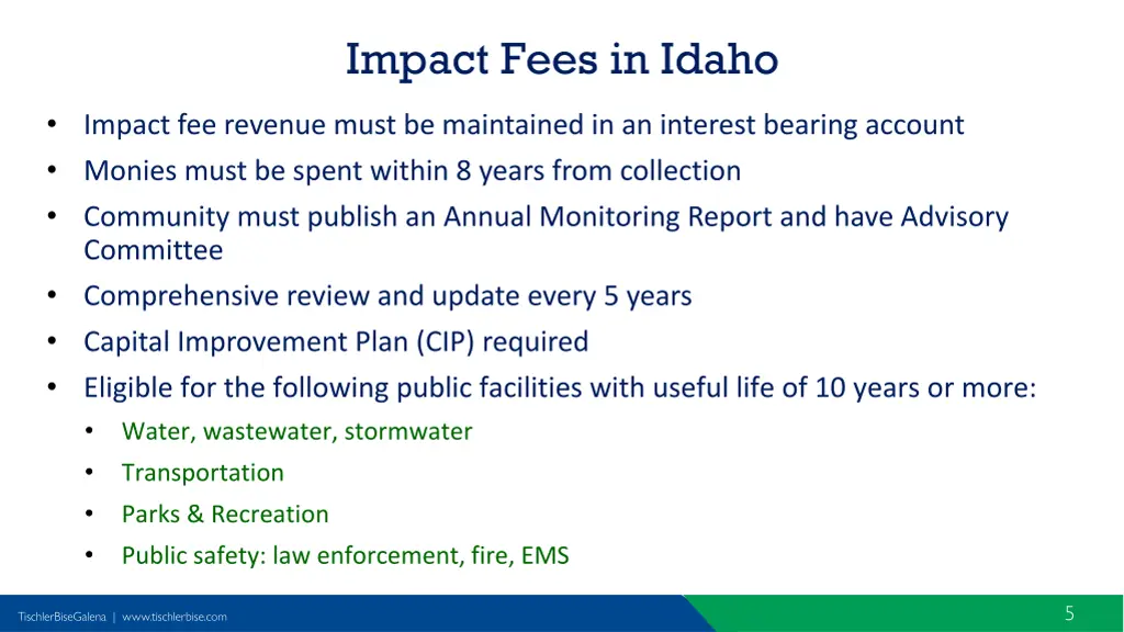 impact fees in idaho 1