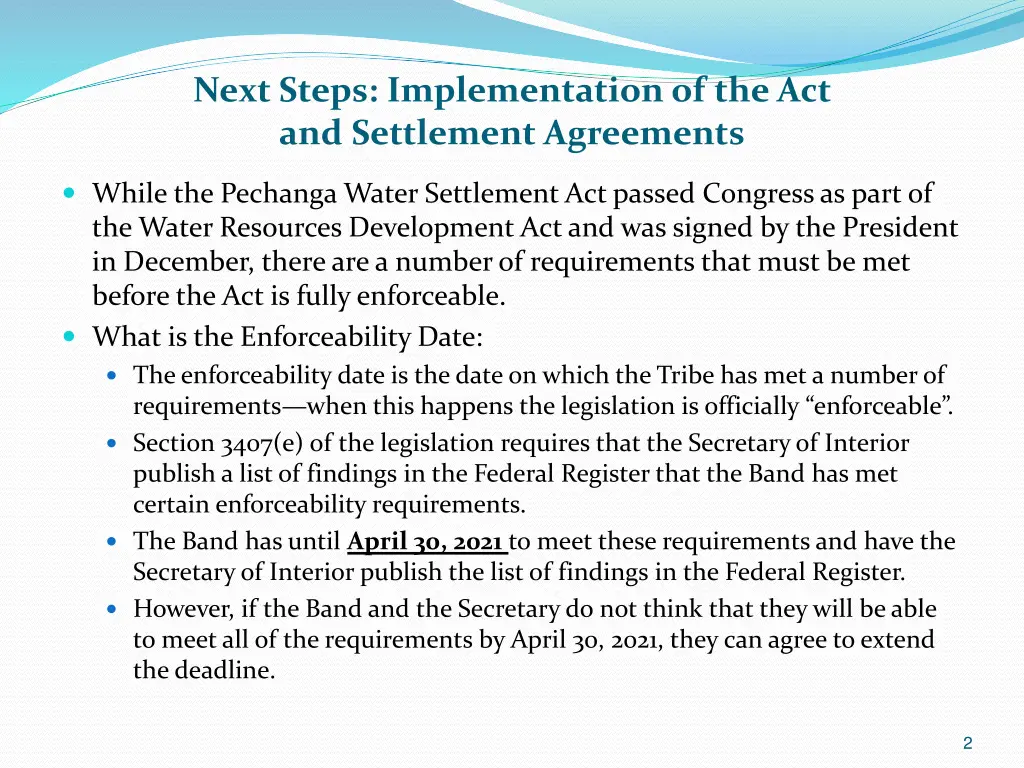 next steps implementation