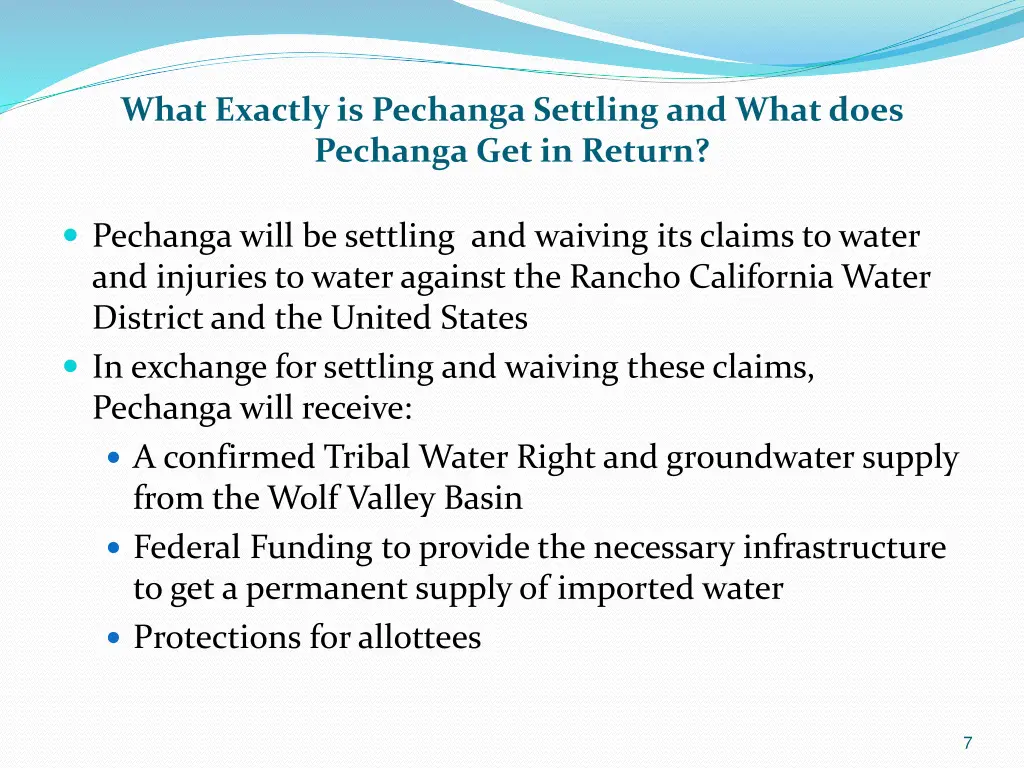 what exactly is pechanga settling and what does