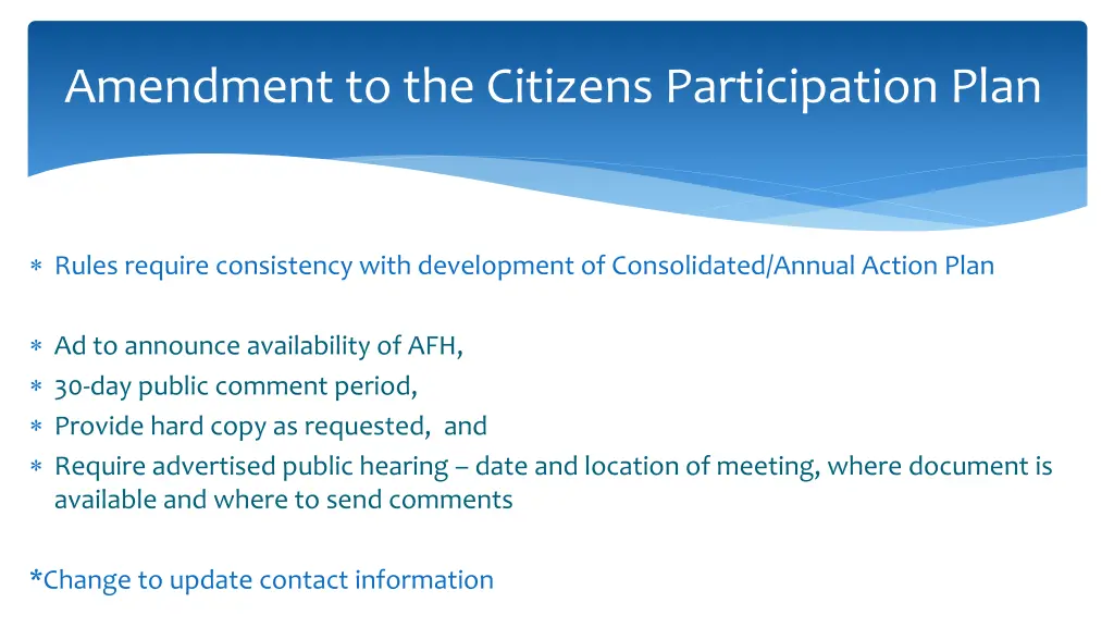 amendment to the citizens participation plan 1