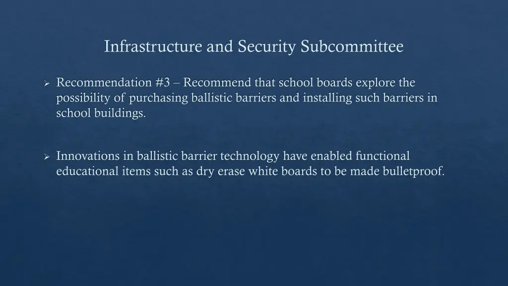 infrastructure and security subcommittee 2