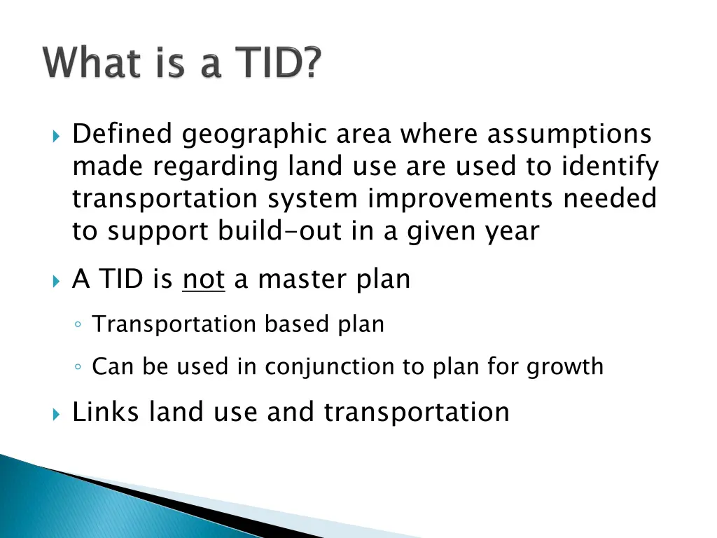 defined geographic area where assumptions made