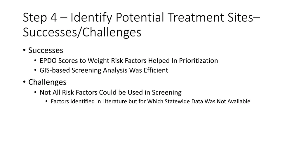 step 4 identify potential treatment sites 1