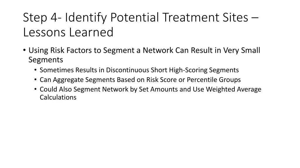 step 4 identify potential treatment sites lessons