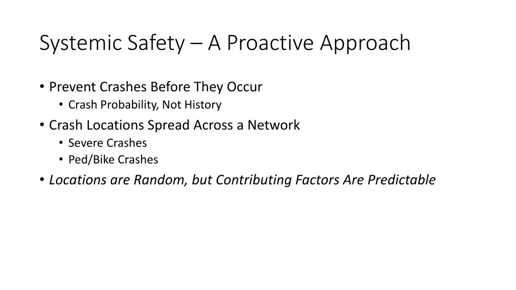 systemic safety a proactive approach