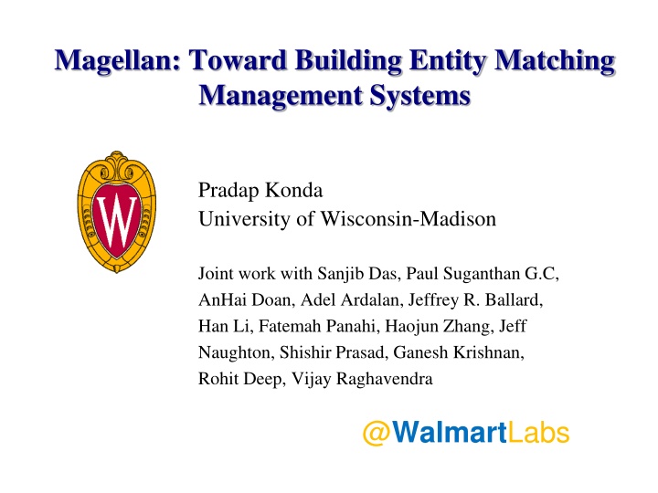 magellan toward building entity matching