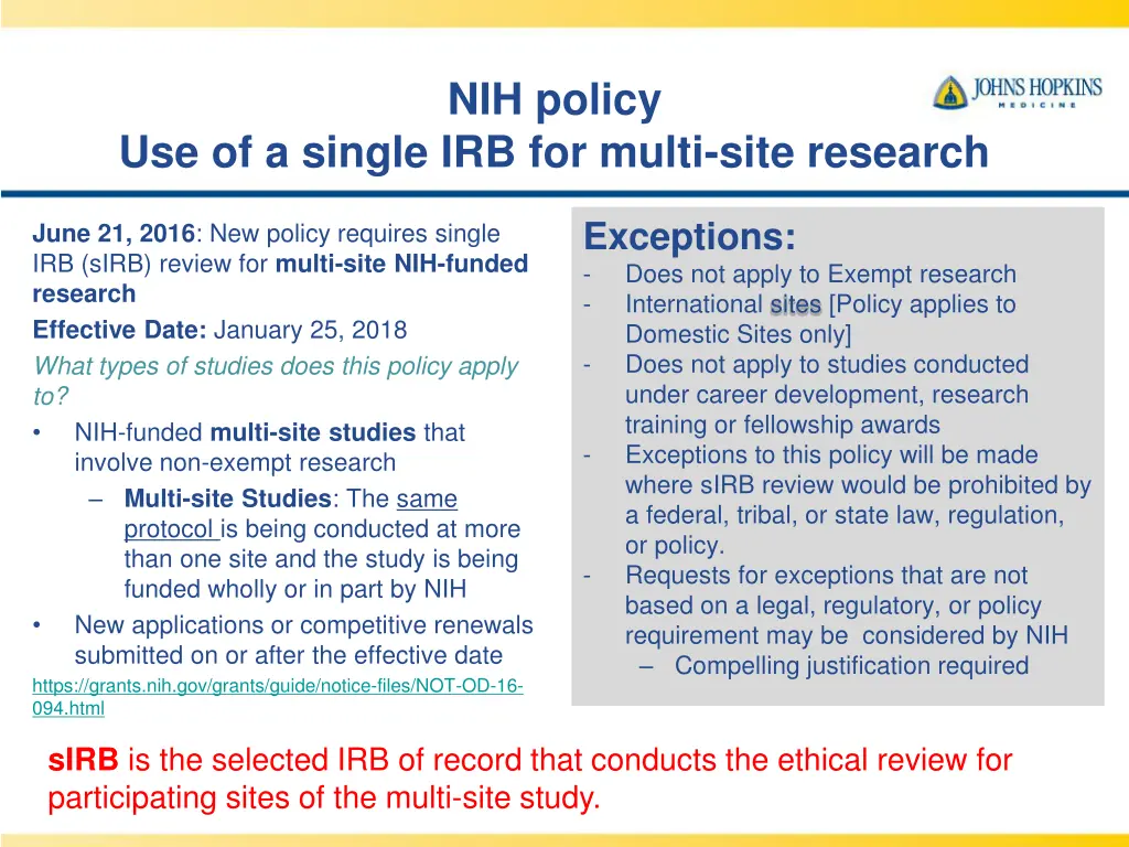 nih policy