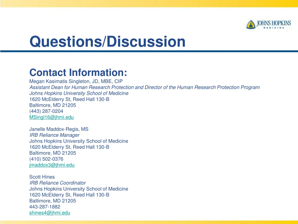 questions discussion