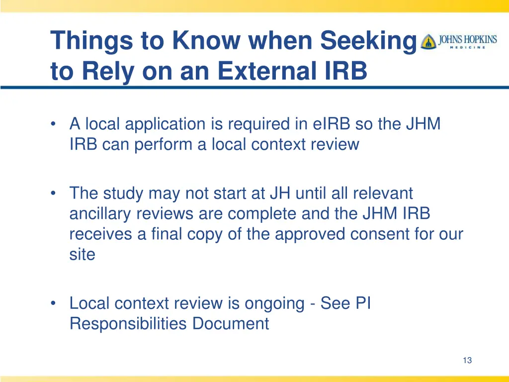 things to know when seeking to rely