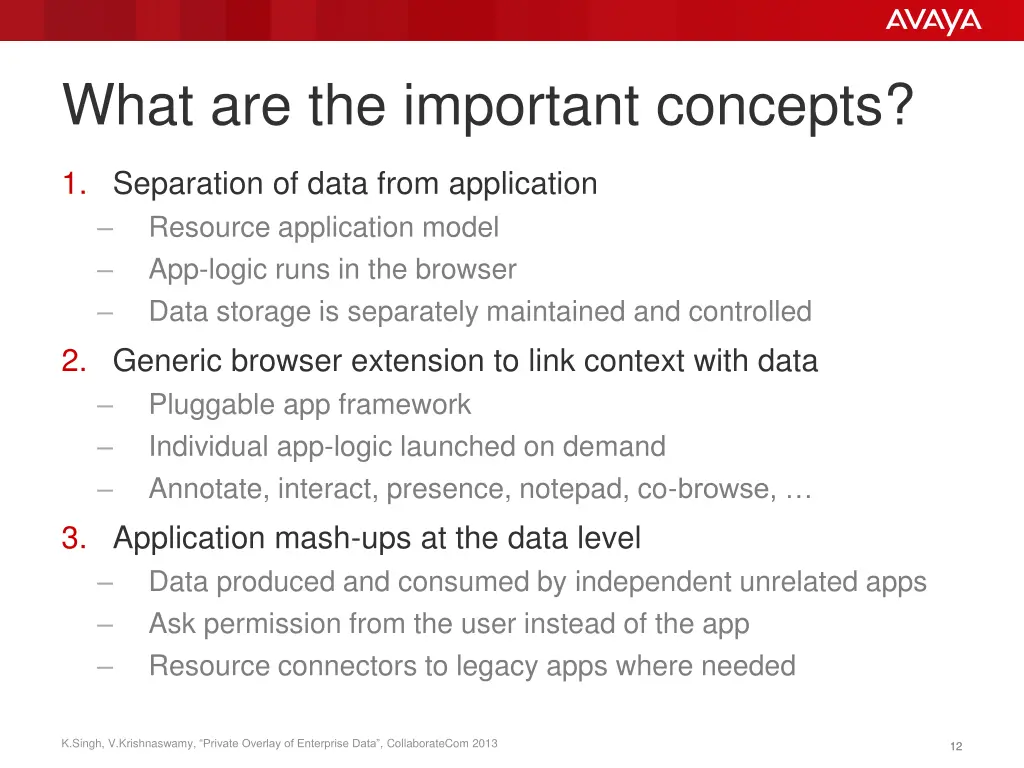 what are the important concepts