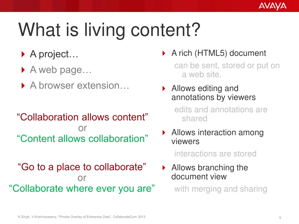 what is living content