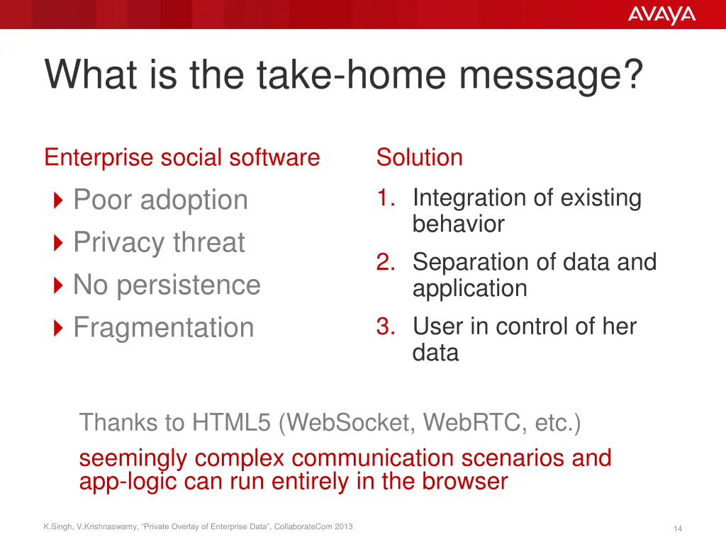what is the take home message